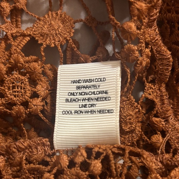 Ultra Pink Crochet Duster Vest in Warm Brown - Picture 8 of 8